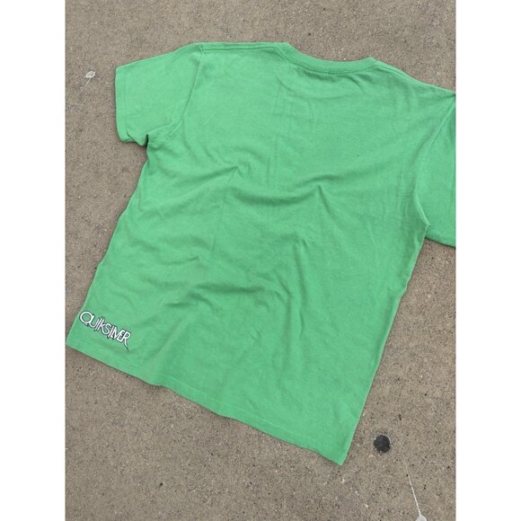 Quicksilver Vintage Y2K Faded Light Green Surfer / Skater  Graphic T Shirt - Picture 8 of 8
